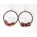 Boucle d&#39;oreille en perle d&#39;agate Vintage Boho Agate